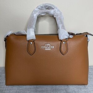 Coach Georgia Satchel Bag in Light Saddle/Silver NWT